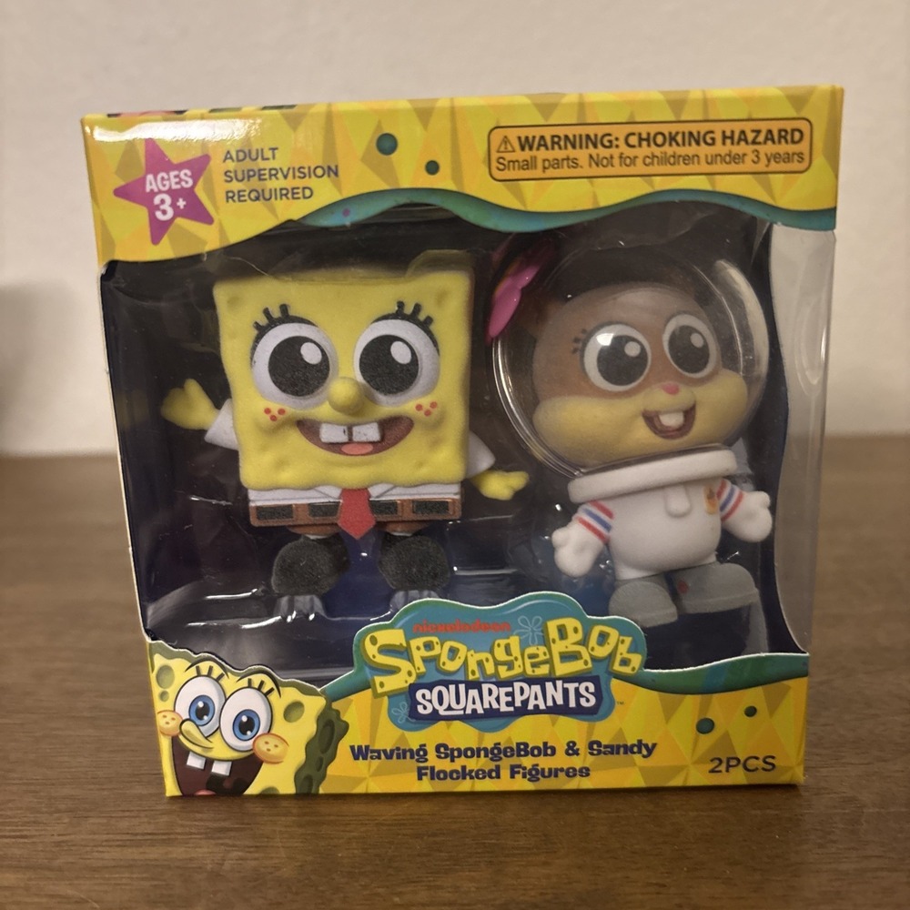 Spongebob Squarepants Flocked Figures Spongebob & Sandy 2.5 "